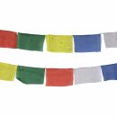 Tibetan prayer flags - 30 cm wide - black lettering - 5 reel set