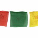 Tibetische Gebetsfahnen - 14 cm breit - bunte Schrift - 5...