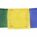 Tibetische Gebetsfahnen - 20 cm breit - bunte Schrift - 5...