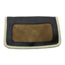 Tabakbeutel aus Glattleder - schwarz-braun-beige -...