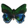 Spilla in latta - farfalla verde-blu - fermaglio in latta