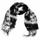 Schal - Muster mit Gesicht - schwarz-weiß - 40x160...