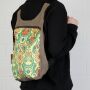 Rucksack mit geometrischem Muster - braun - Tasche