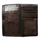 Purse made of smooth leather - dark-brown - Wallet - Pocket