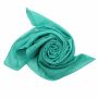 Cotton Scarf - green-turquoise green Lurex gold - squared kerchief