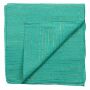 Cotton Scarf - green-turquoise green Lurex gold - squared kerchief