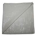 Cotton Scarf - nature Lurex silver - squared kerchief