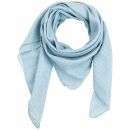 Cotton Scarf - blue - light Lurex silver - squared kerchief