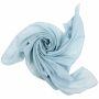 Panuelo de algodón - azul - claro Lúrex plata - Panuelo cuadrado para el cuello
