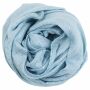 Panuelo de algodón - azul - claro Lúrex plata - Panuelo cuadrado para el cuello