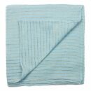 Pañuelo de algodón - azul - claro Lúrex oro - Pañuelo cuadrado para el cuello