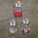 Doll with button-eyes - Crab - Set of 3 - 01 - Keychain