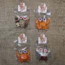 Doll with button-eyes - Crab - Set of 4 - 01 - Keychain