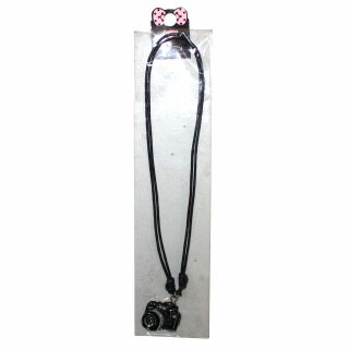 Leather collar with pendant - camera